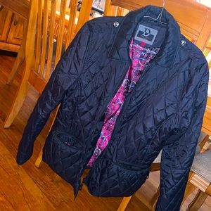 Black Dollhouse Jacket/Coat with Pink design inside